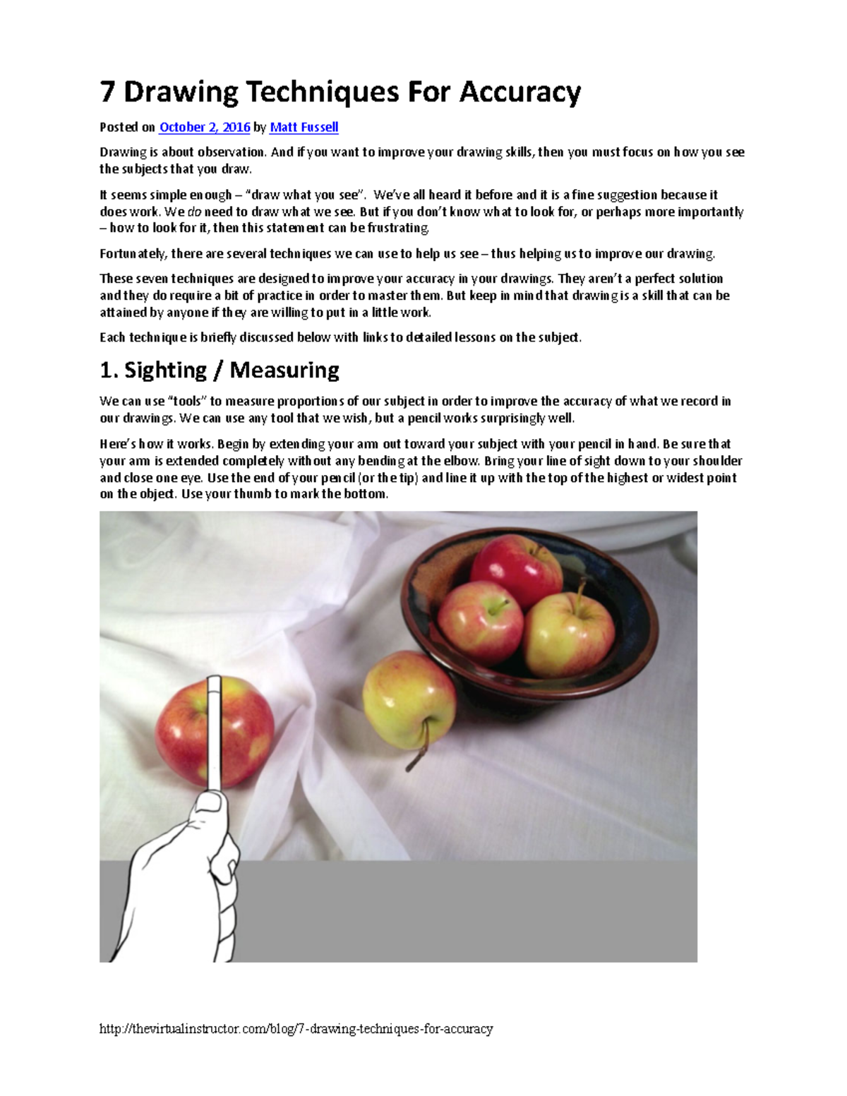 7 Drawing Techniques For Accuracy - 7 Drawing Techniques For Accuracy ...