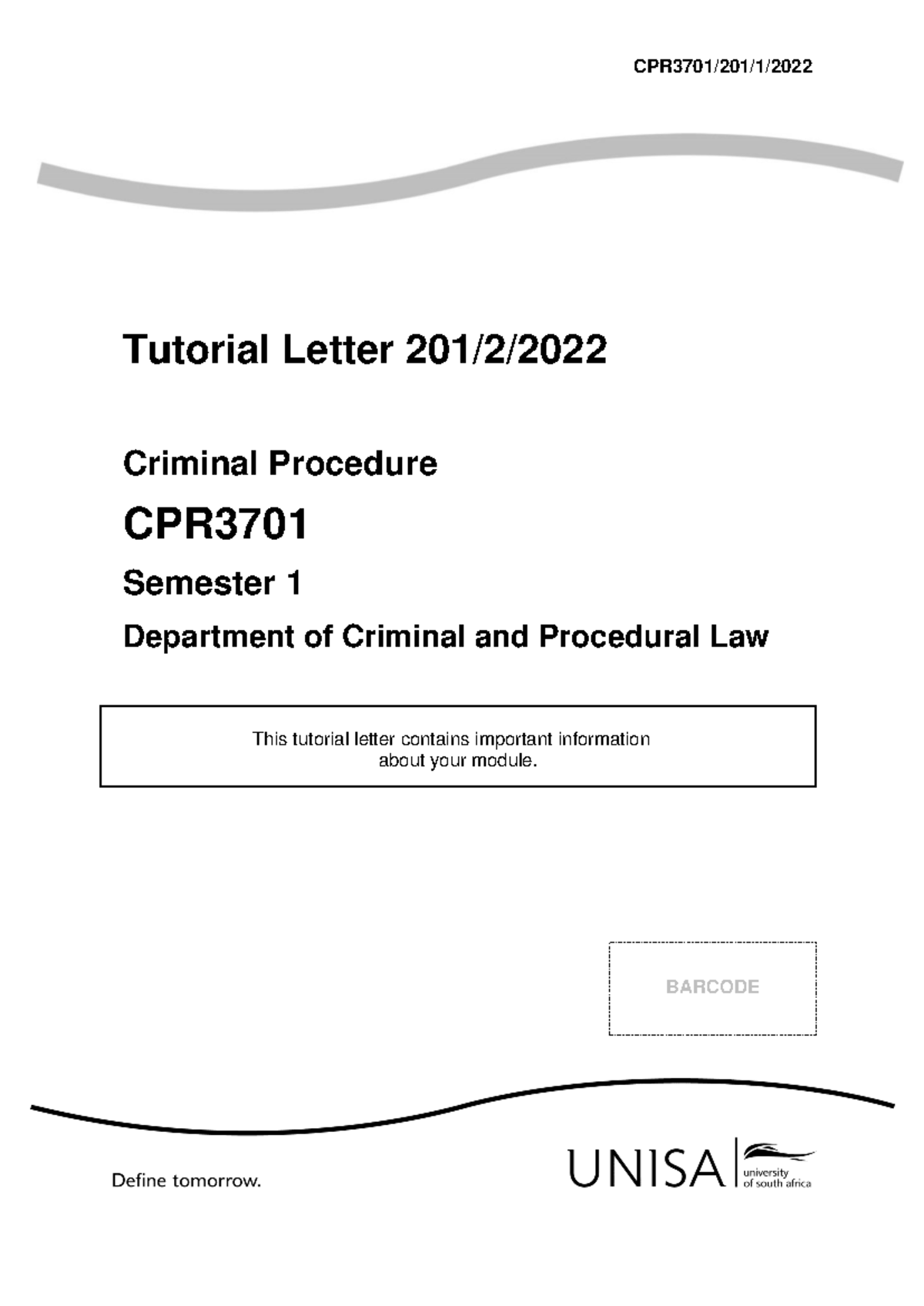 CPR3701 201 2022 1 b - SEMESTER 1 QUIZ ANSWERS AND FEEDBACK - Studocu