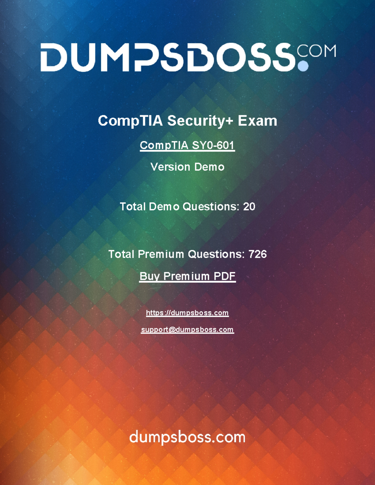 CompTIA SY0-601 Security+ Demo Exam Questions and Answers - Studocu