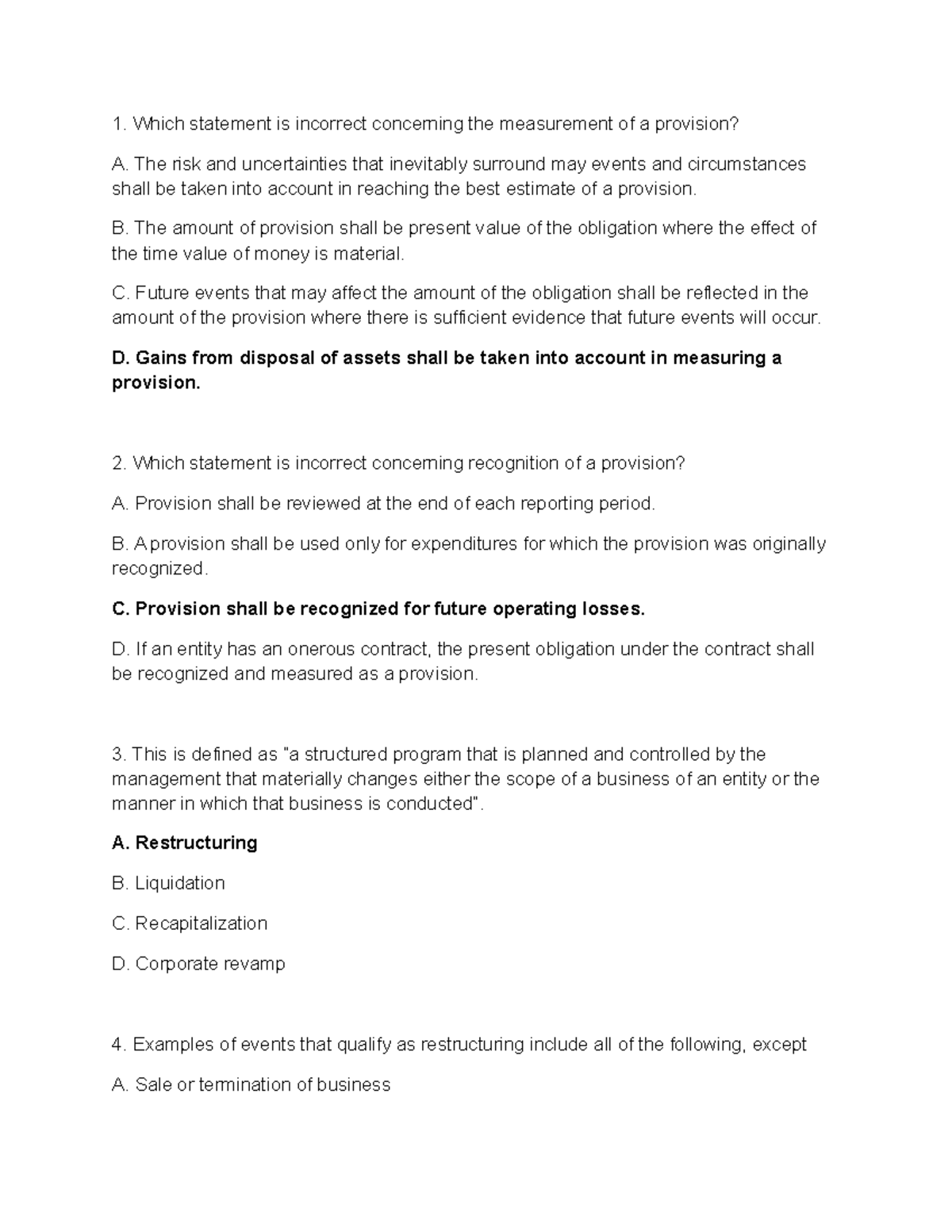 Theory OF Accounts Reviewer 10 - Which statement is incorrect ...