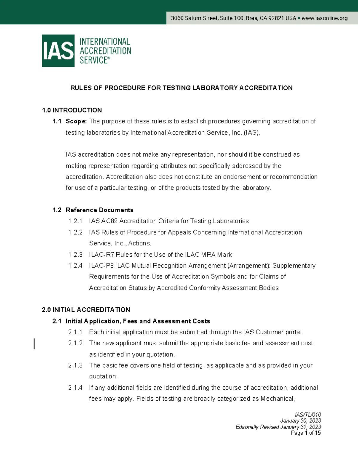 IAS TL 038: Policy on Accreditation of Construction Materials Testing ...
