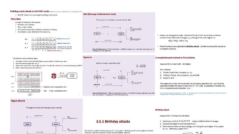 CS2107 Cheat Sheet: Padding Oracle Attack on AES CBC Mode - Studocu