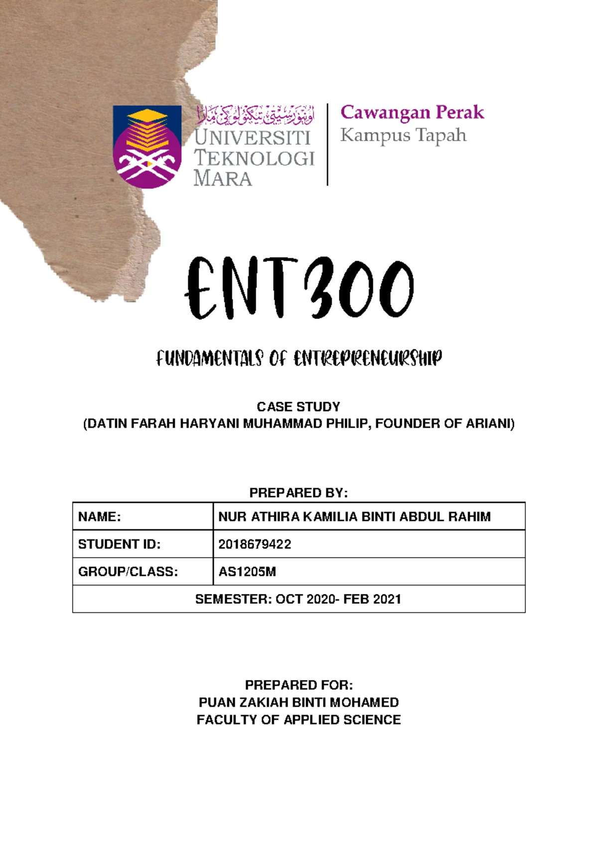 ENT530 - Social Media Portfolio Assignment for CDIM2463ST - Studocu