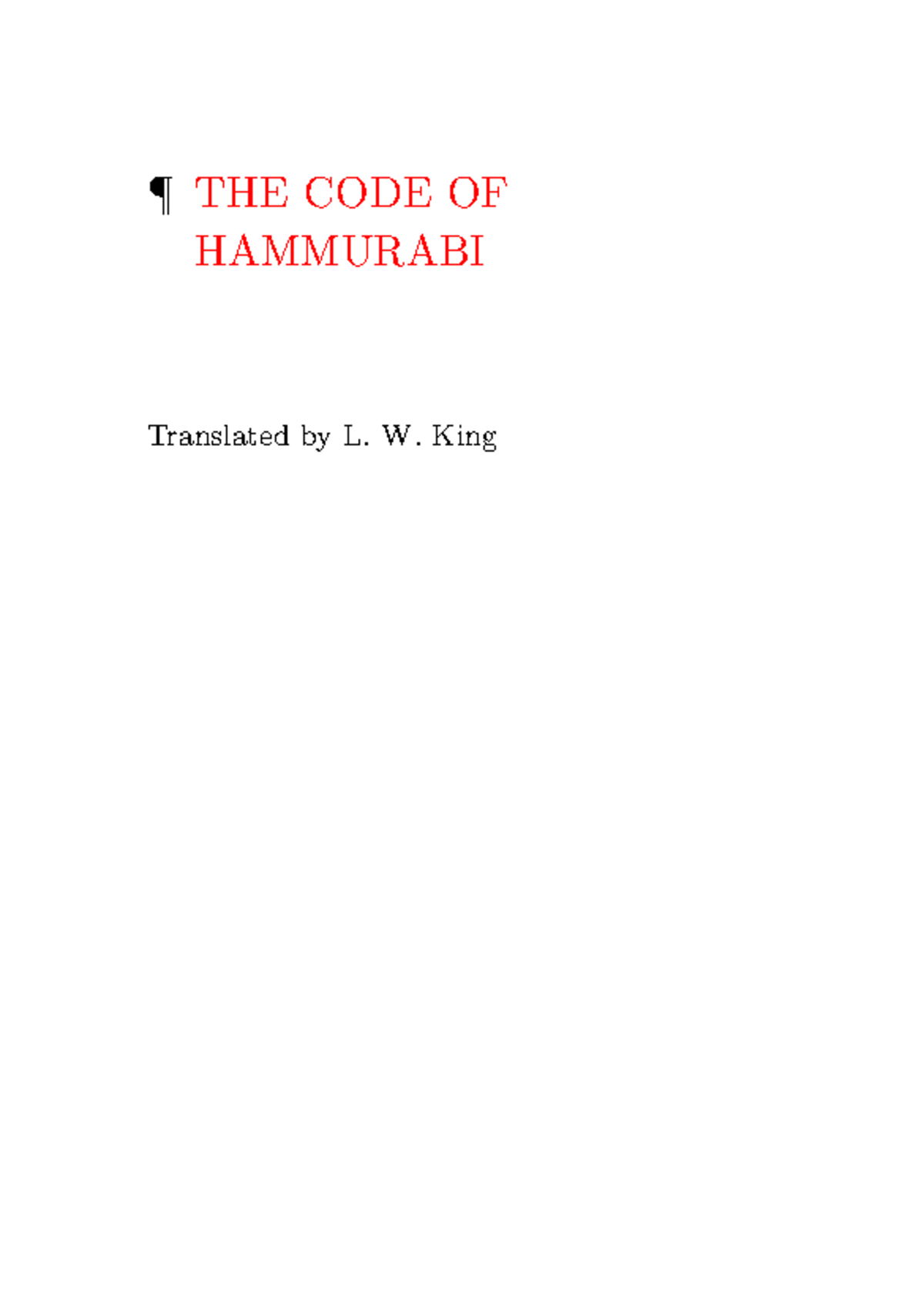 Laws of the Code of Hammurabi: A Comprehensive Study (HIST 101) - Studocu