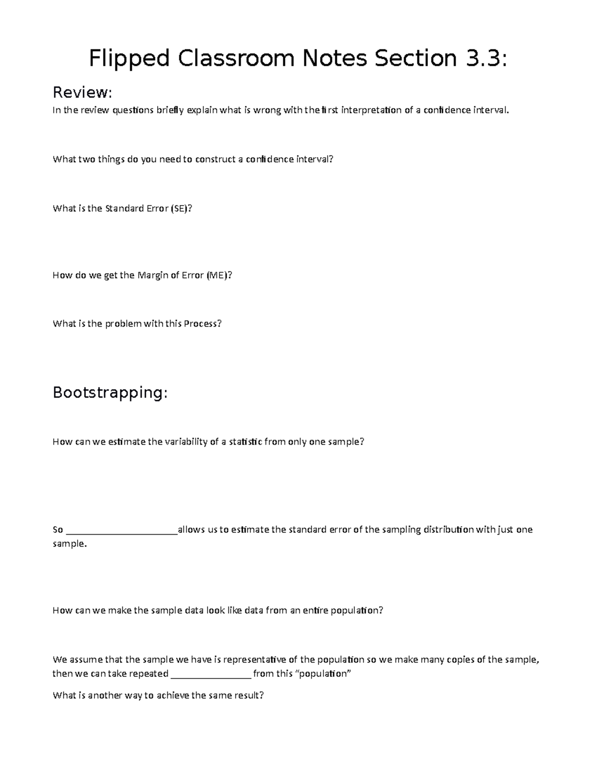 3.3 Flipped Notes - homework study. - Flipped Classroom Notes Section 3 ...