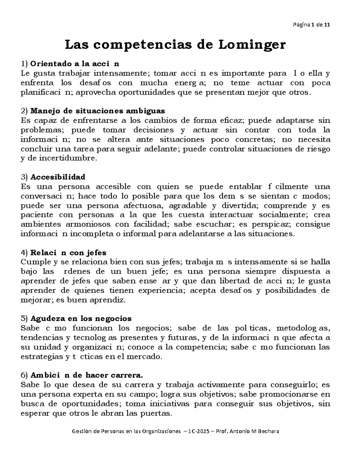 Gestión de Personas en las Organizaciones: Competencias de Lominger ...