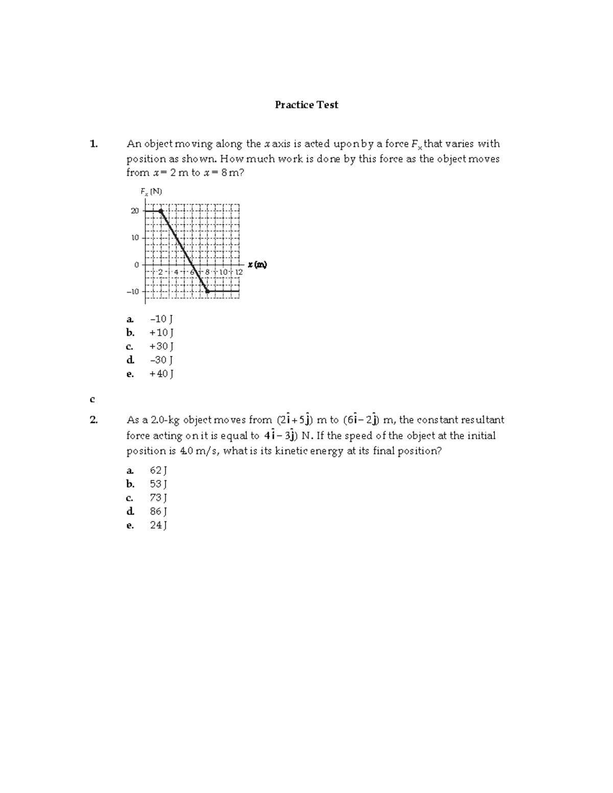 Physics 101: Final Exam Answers & Practice Test Solutions - Studocu