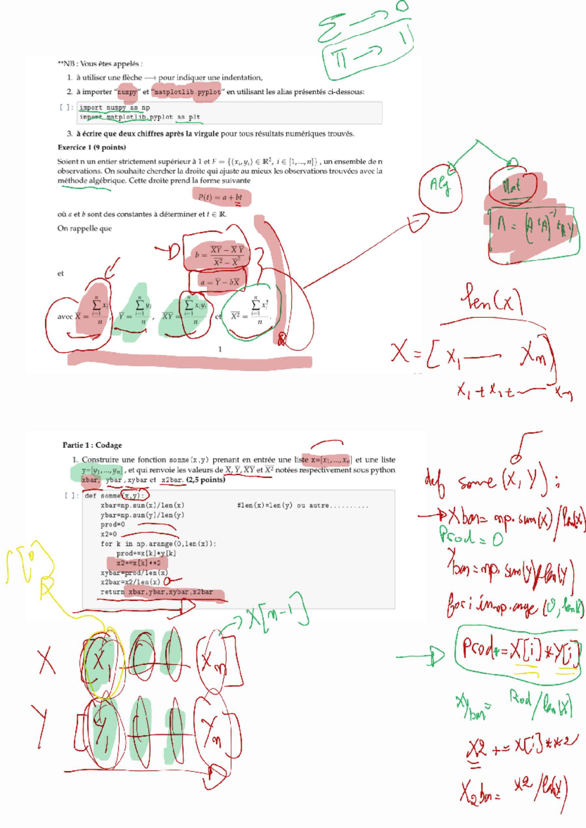 Notes de Cours: Ajustement de Droite et Méthodes Numériques (MATH ...