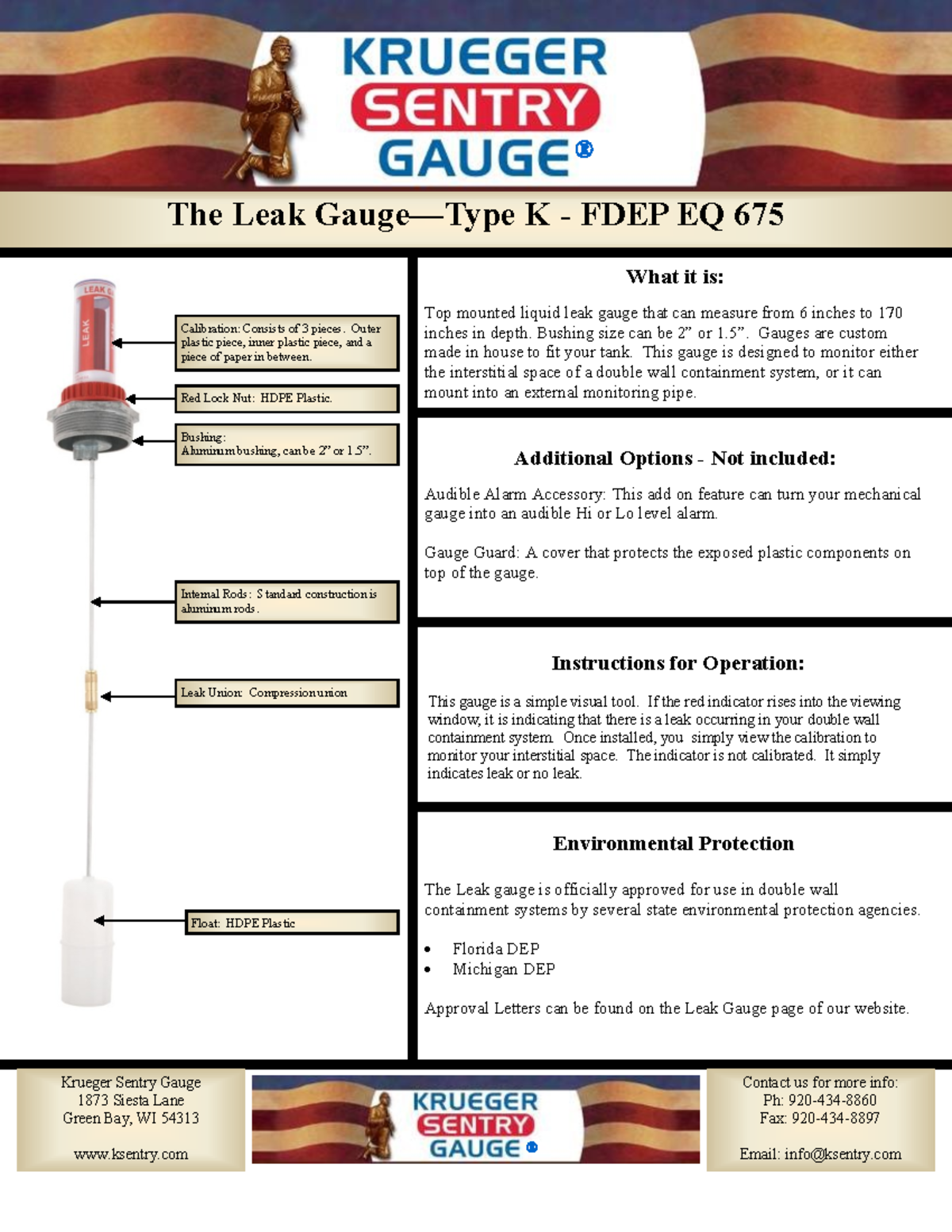 Leak Gauge Owner's Manual - Type K (FDEP EQ 675) - Studocu