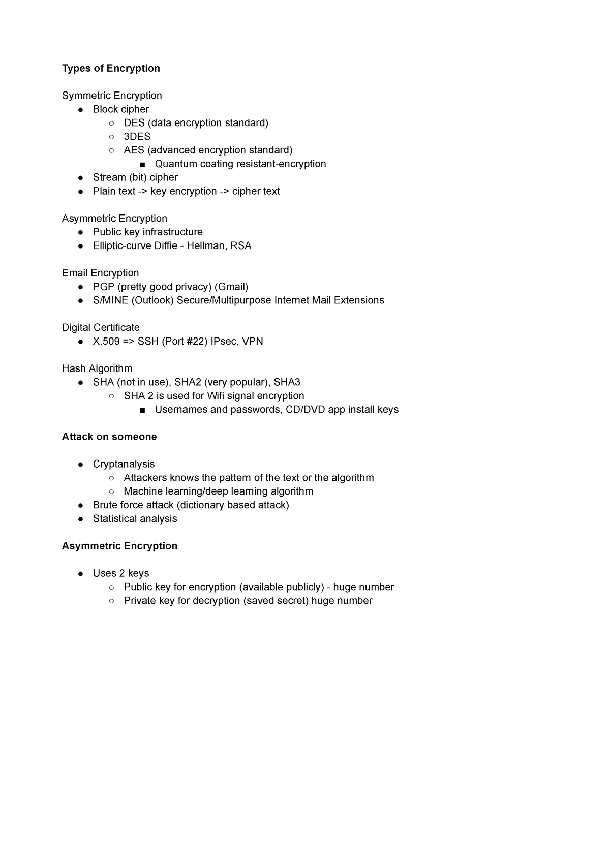 ITM 820 Lecture 2 - Types of Encryption: Symmetric & Asymmetric Methods ...