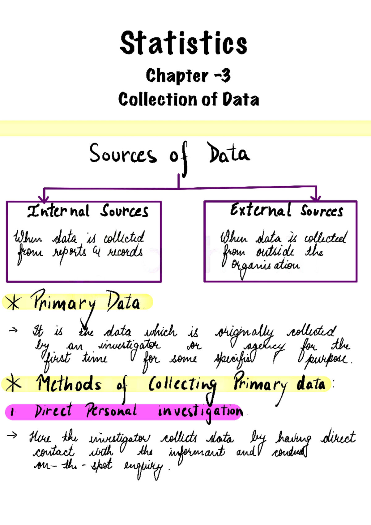 Collection+of+Data+-+Statistics+-+Economics - Statistics Chapter ...