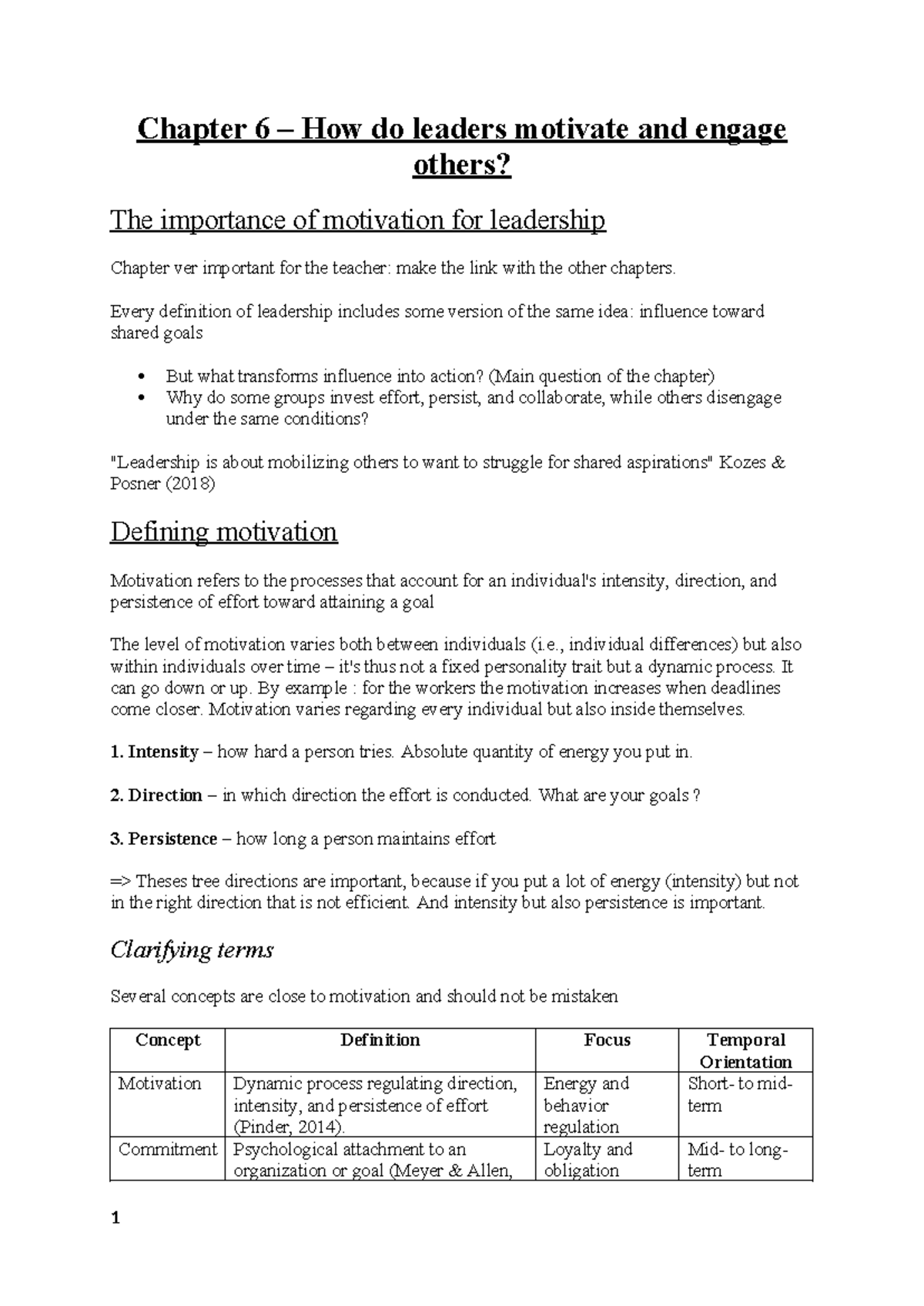 Chapter 6: Understanding Motivation in Leadership - Key Concepts and ...
