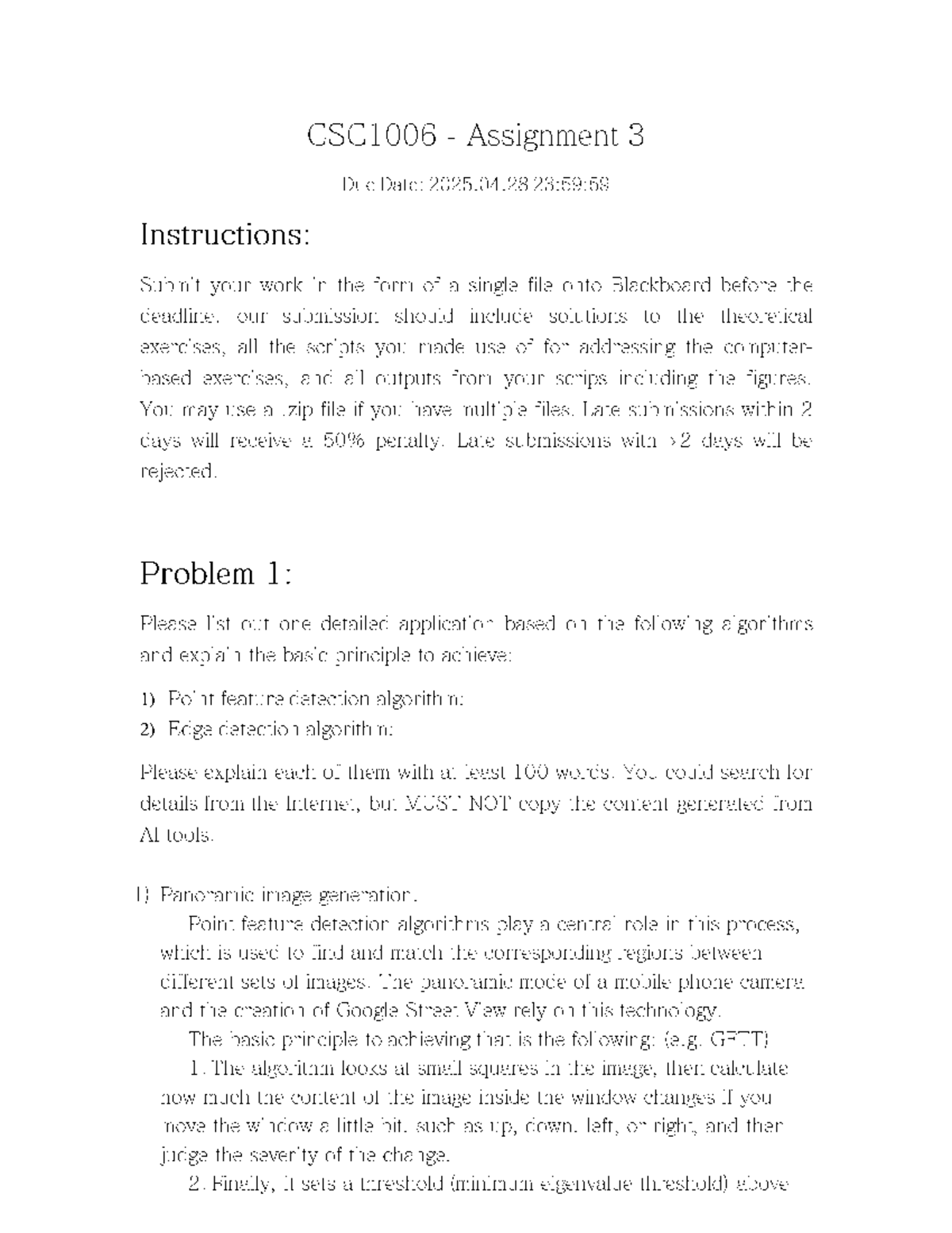 CSC1006 Assignment 3: Algorithms & Neural Networks Analysis - Studocu