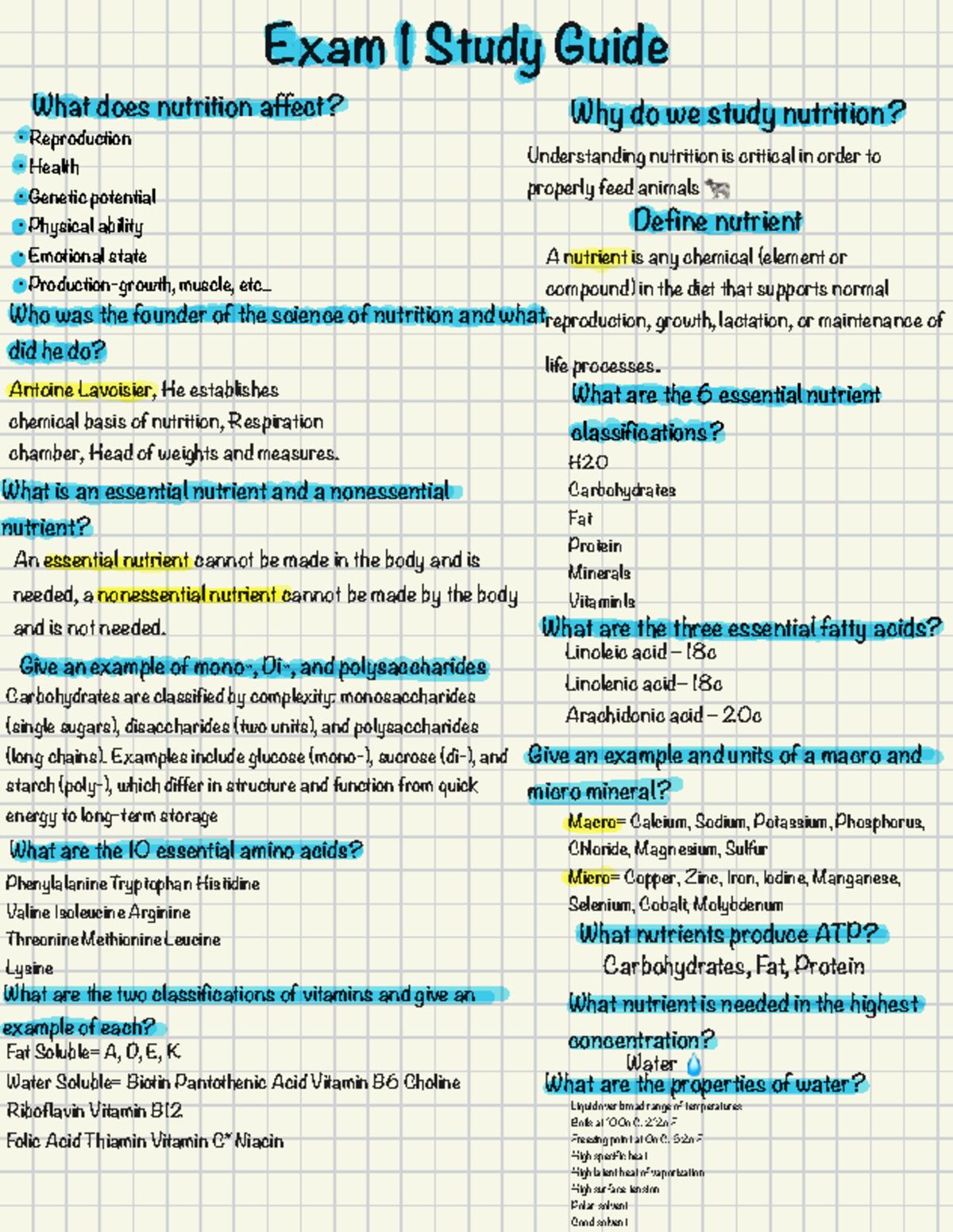 Exam 1 Study Guide: Nutrition Fundamentals - Studocu