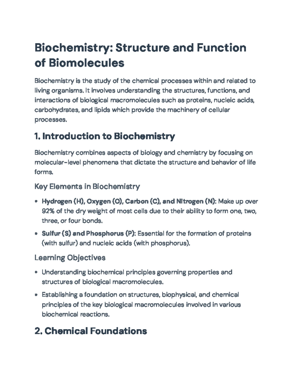 Tutorial 1: The Chemical Basis of Biochemistry - 2025 Questions - Studocu