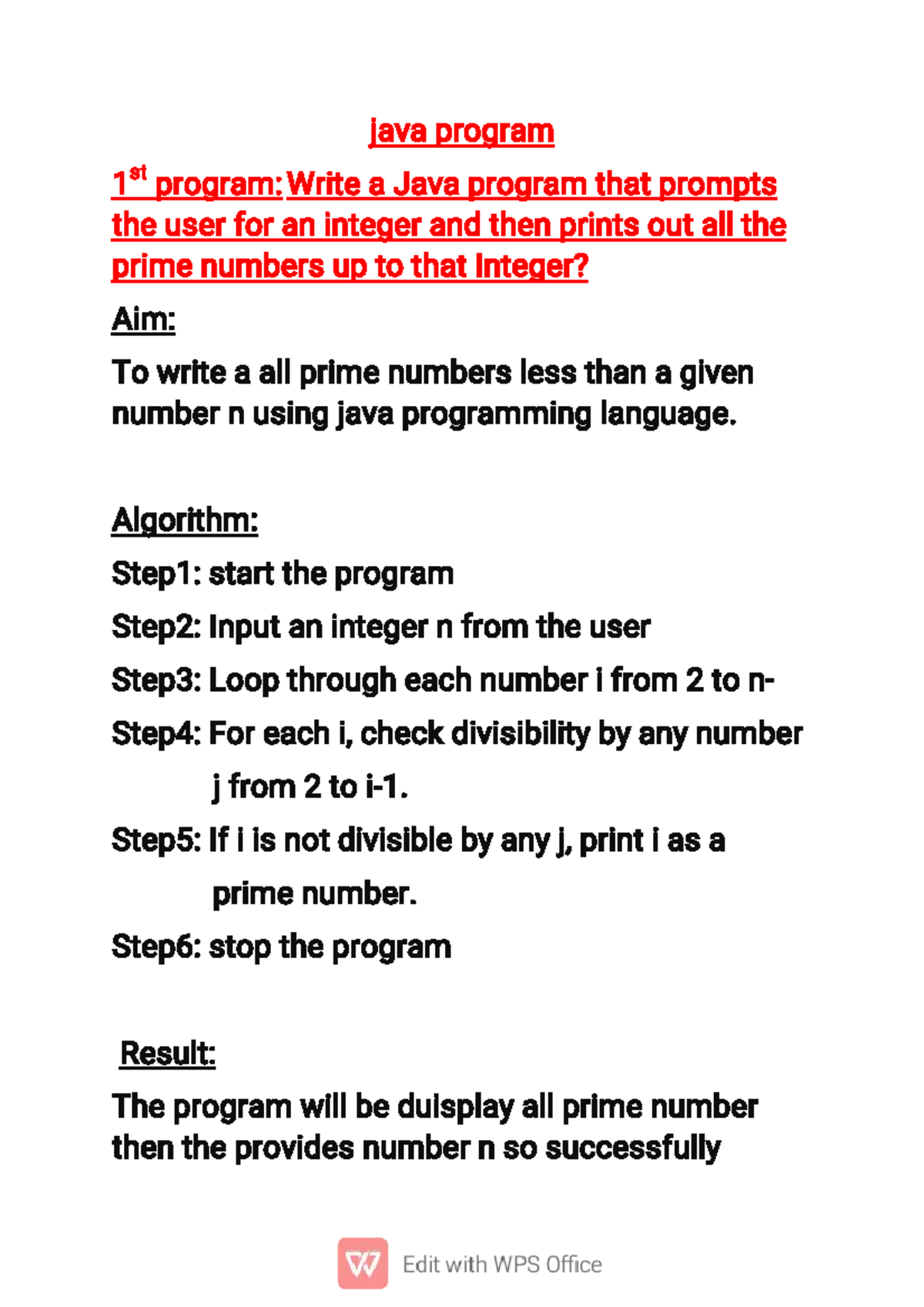 Java program: All algorithms for basic Java programming tasks - Studocu