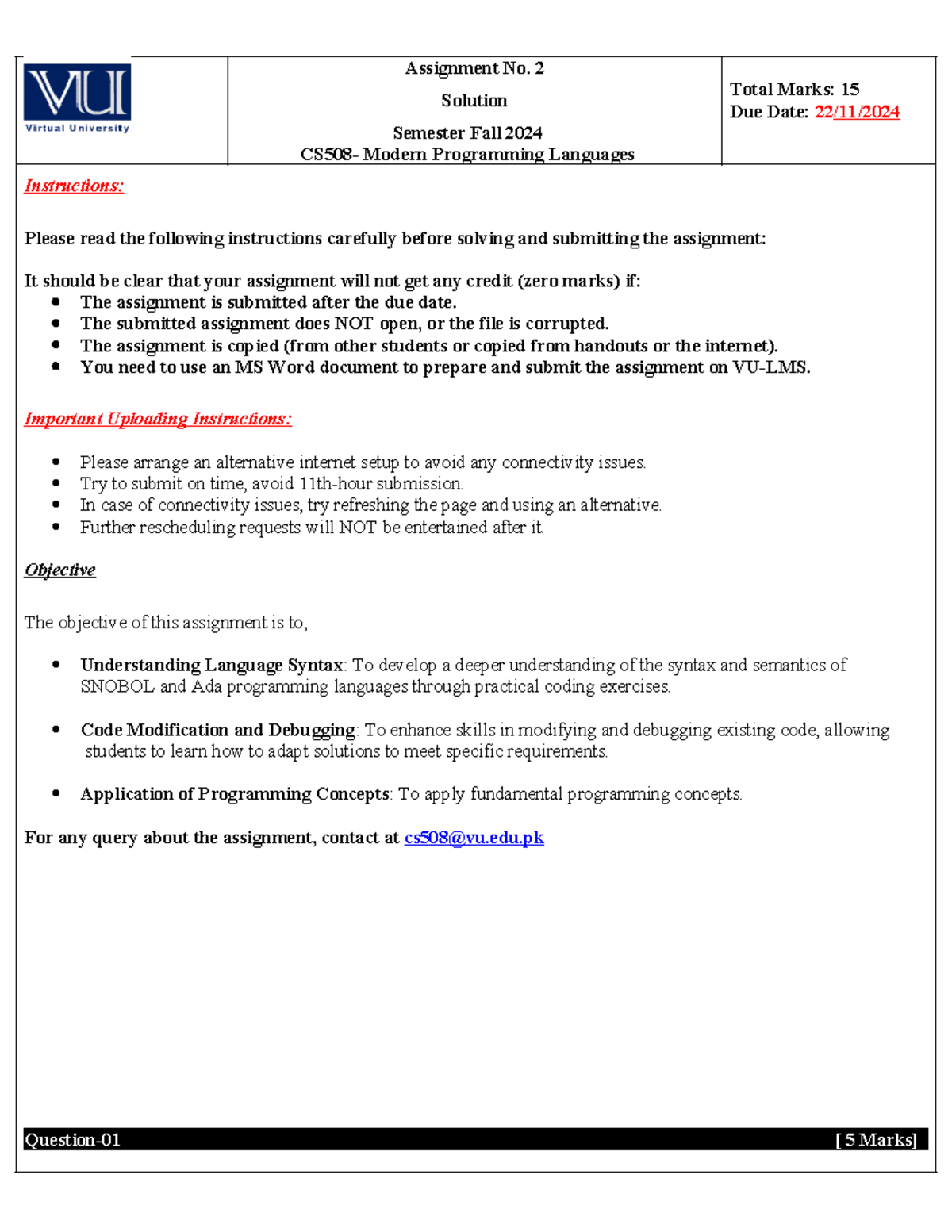 Fall 2024 CS508 - Midterm Assignment 2 Solutions for Programming ...