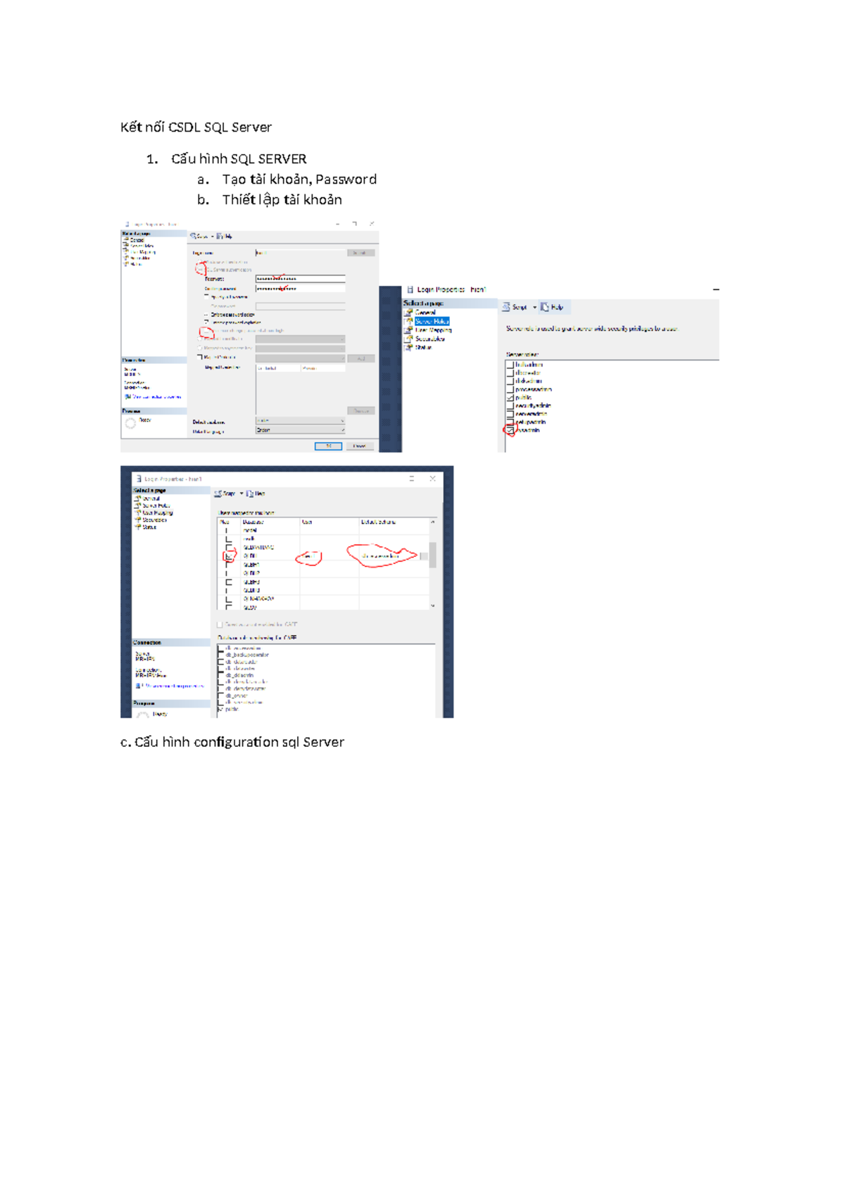 Kết Nối CSDL SQL Server BCA: Hướng Dẫn Cấu Hình và Kết Nối - Studocu