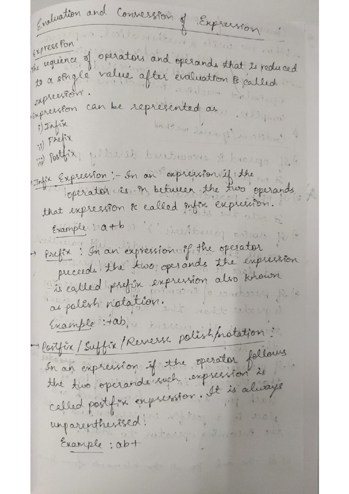 Evaluation and Conversion of Expression - expression can be represented ...