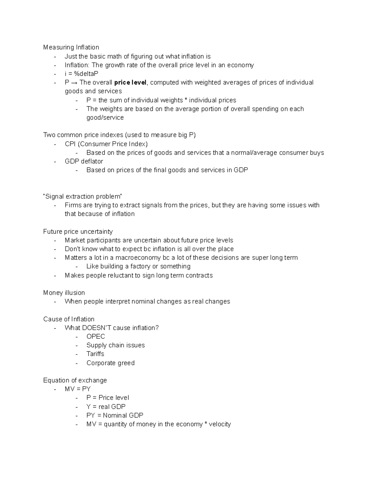Econ Notes 3 - Measuring Inflation - Just the basic math of figuring ...