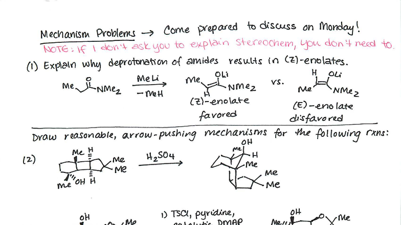 Additional Practice Problems for SN Mechanisms (CHEM 101) - Studocu