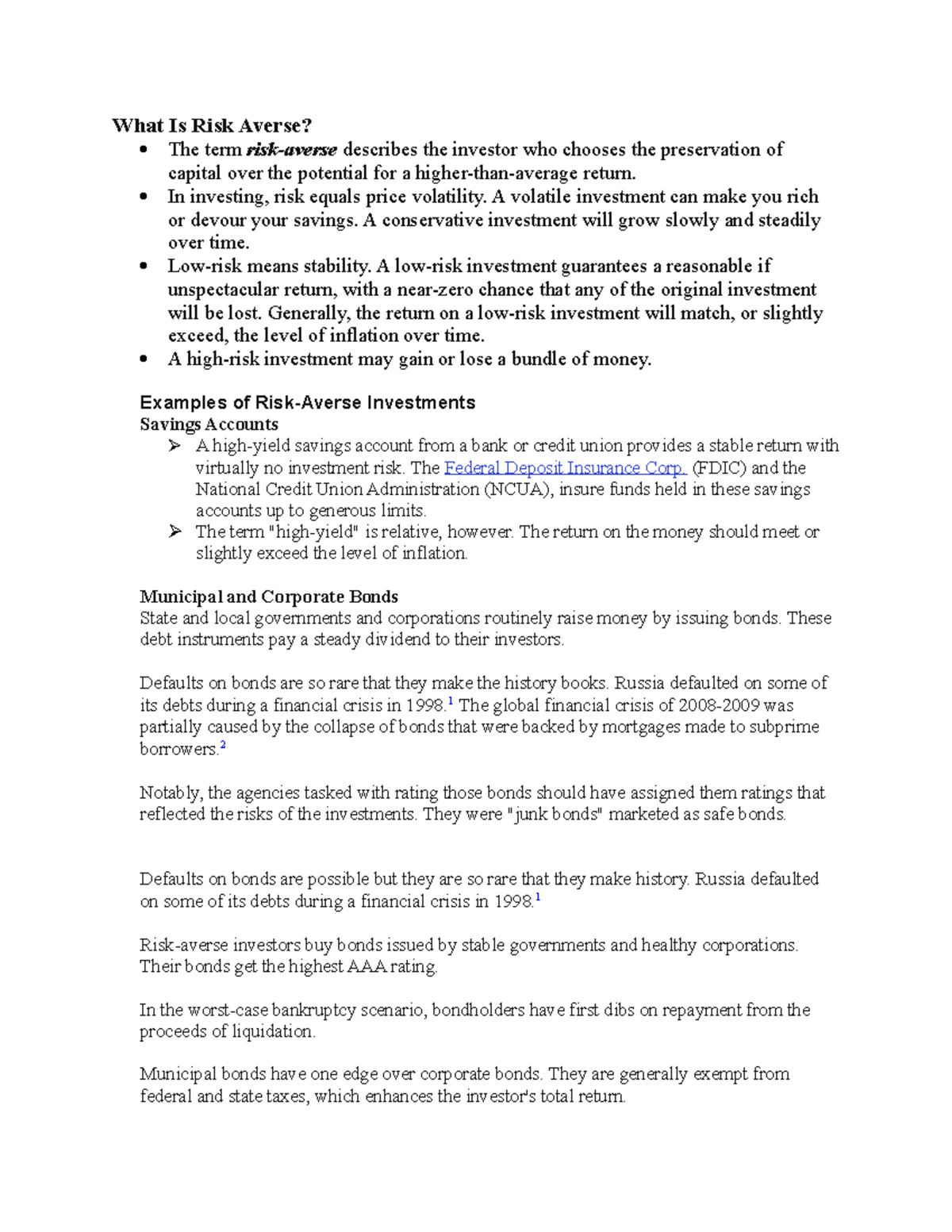What Is Risk Averse - What Is Risk Averse? The term risk-averse ...