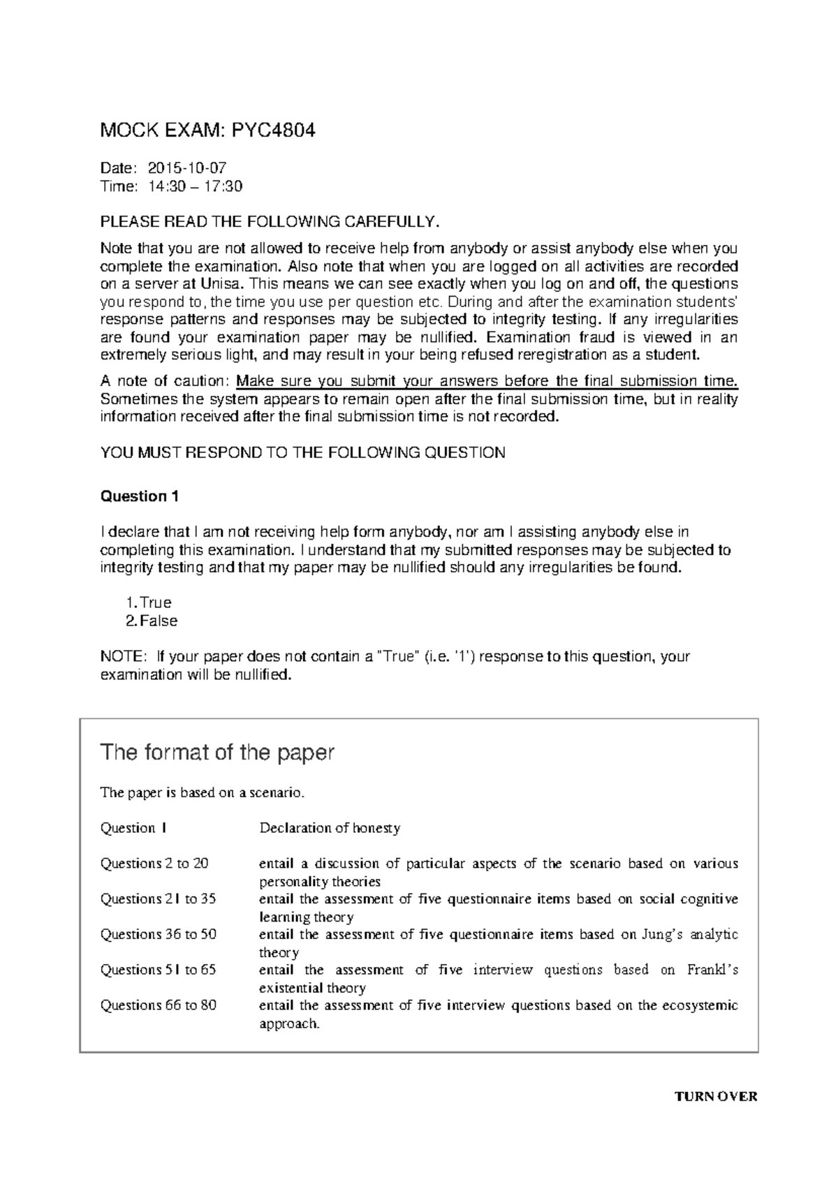 Review Scale for Questionnaire Item Evaluation - Studocu