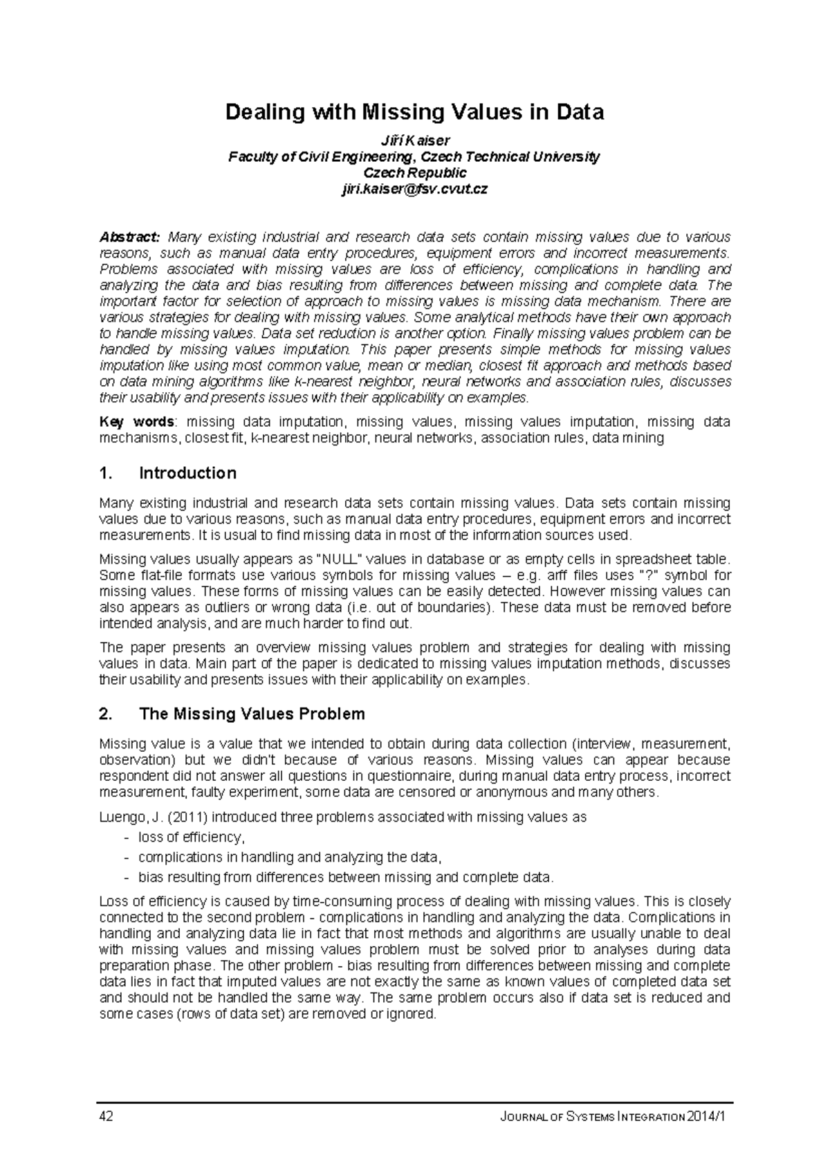 Handling Missing Values in Data: Strategies and Methods (1786971) - Studocu