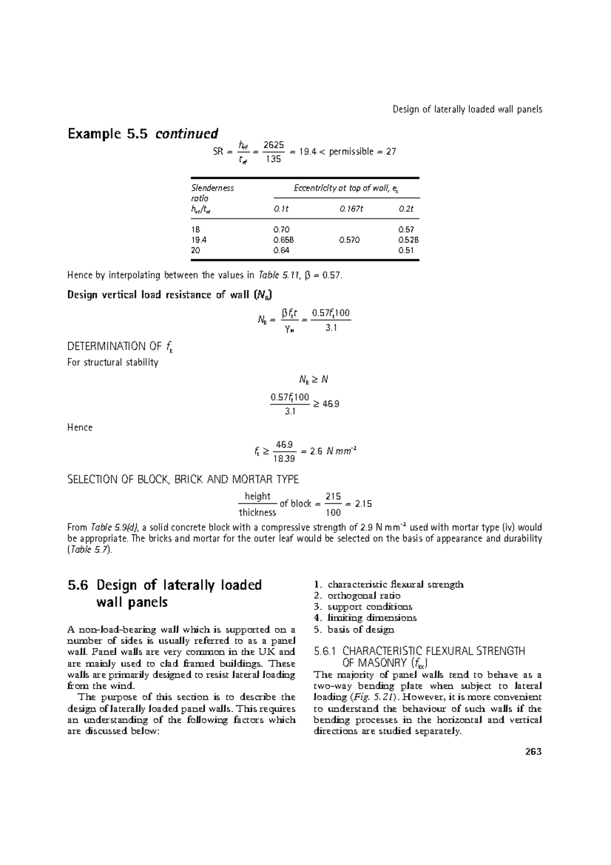 Design of Lateral Loaded Wall Panels - Example 5.5 (SR 2625) - Studocu