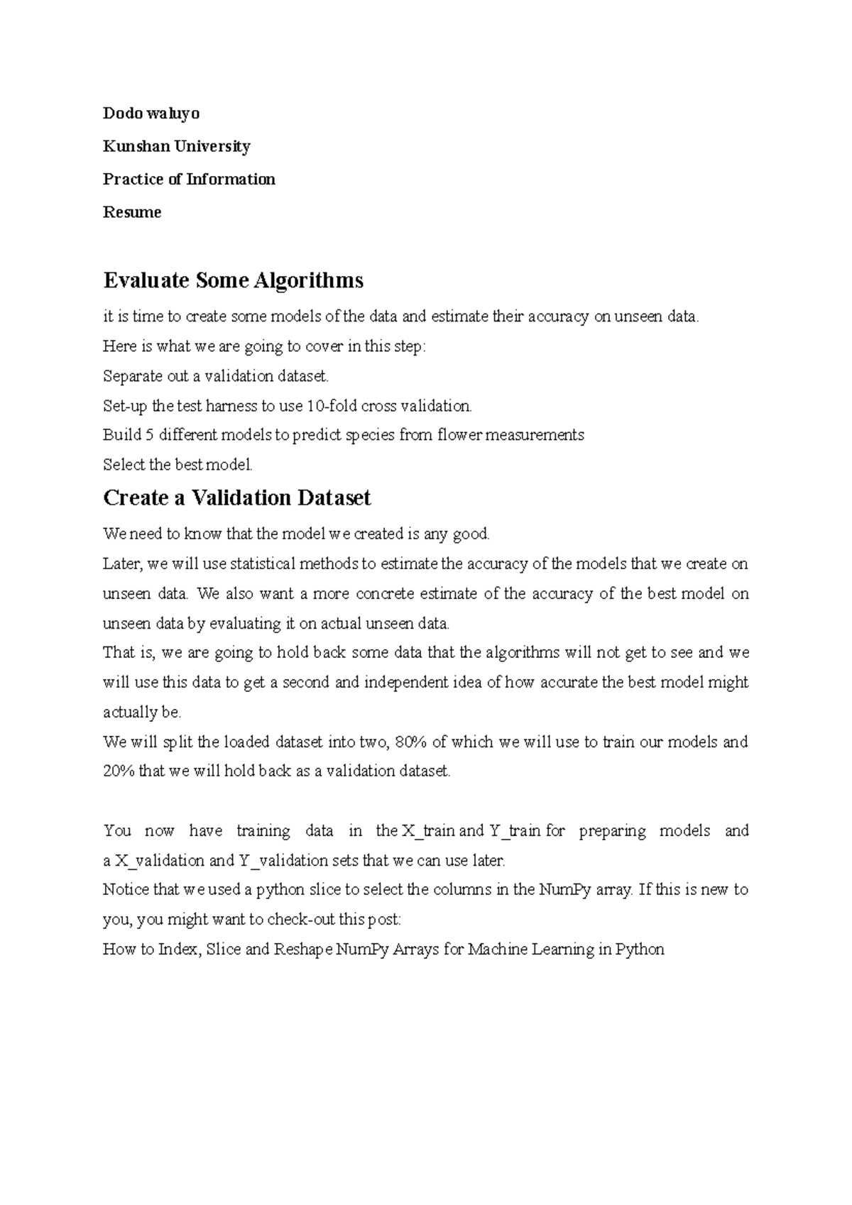 Dodo waluyo assignment POI Machine learning with phyton resume 6 - Dodo ...