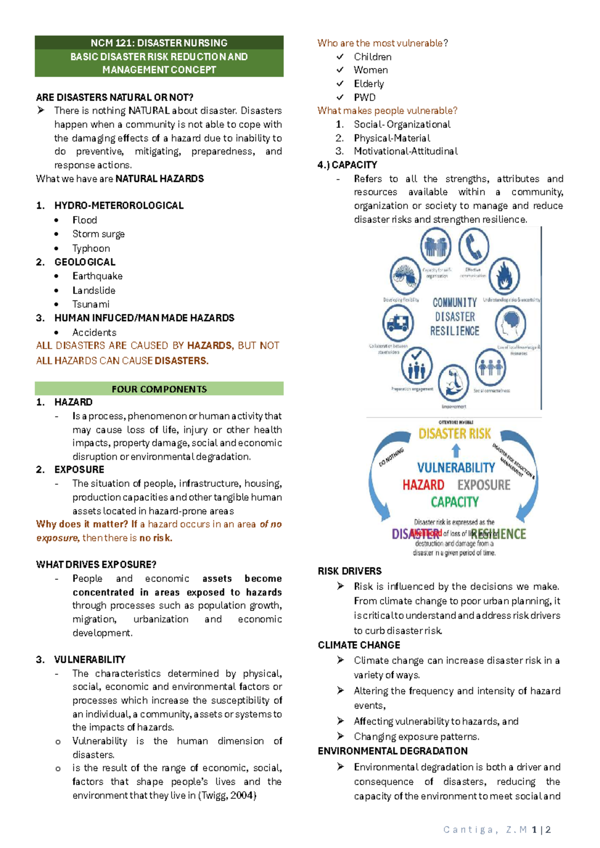 (1) Basic Disaster RISK Reduction AND Management Concept - C a n t i g ...