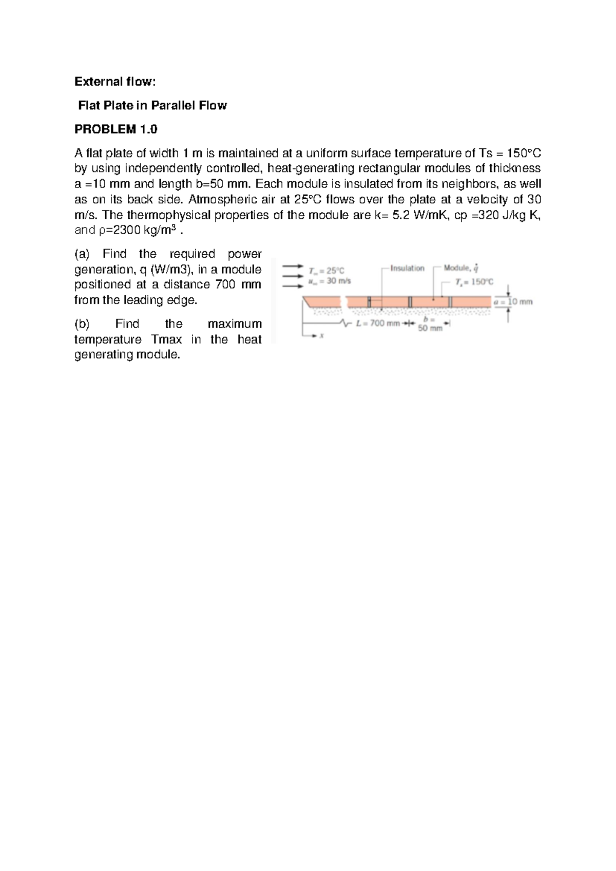 Heat Transfer Problems - External/Internal Flow (ENGR 101) Notes - Studocu