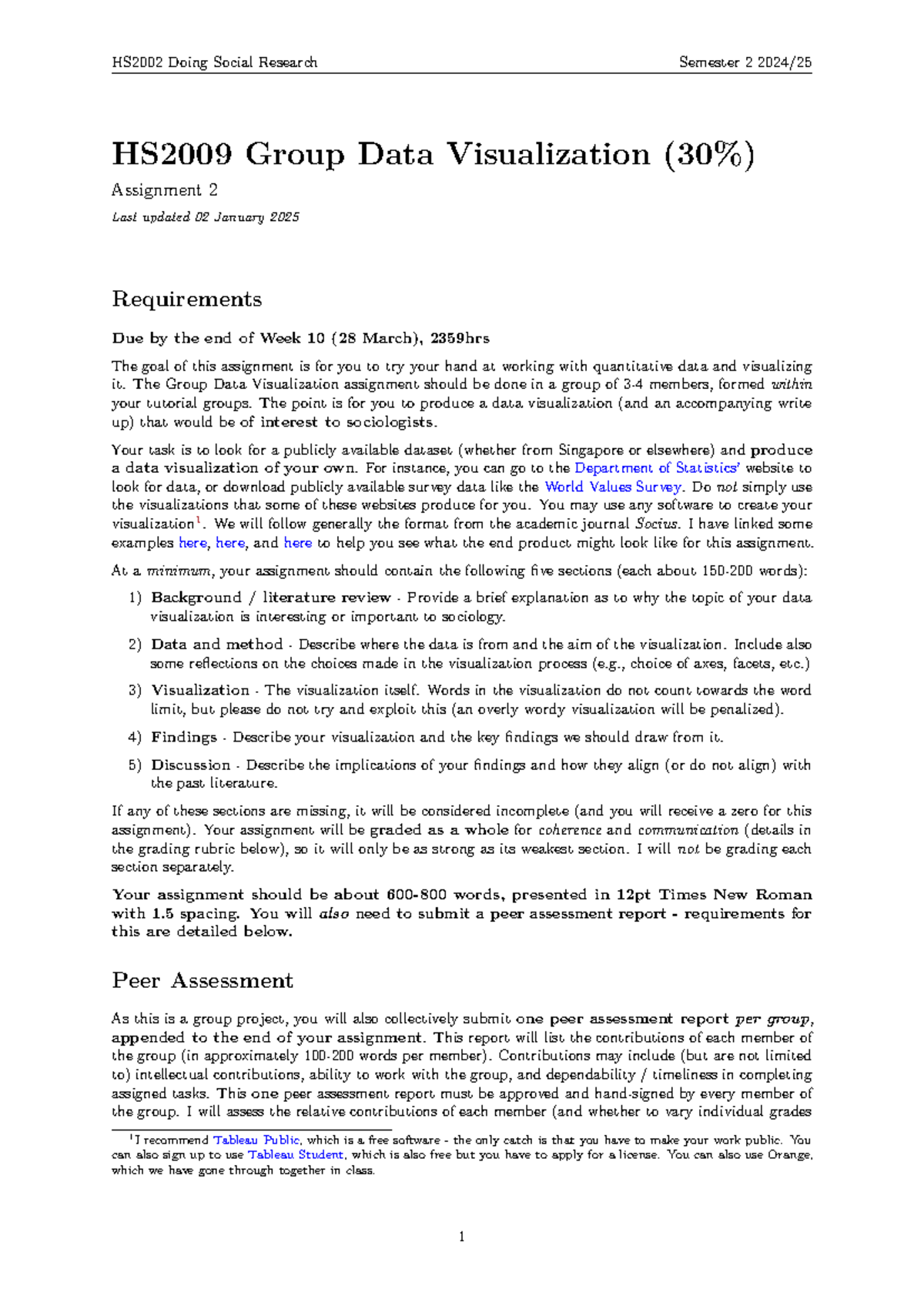 HS2002 Group Data Visualization Assignment 2 Overview and Guidelines ...