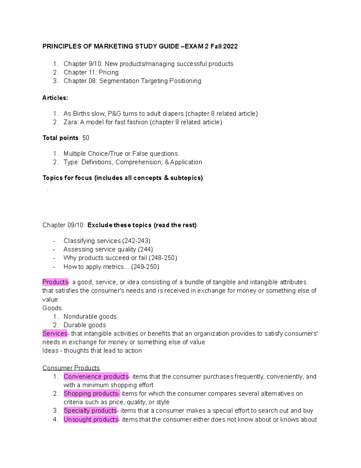Marketing 2 Exam Study Guide: Key Concepts and Strategies - Studocu
