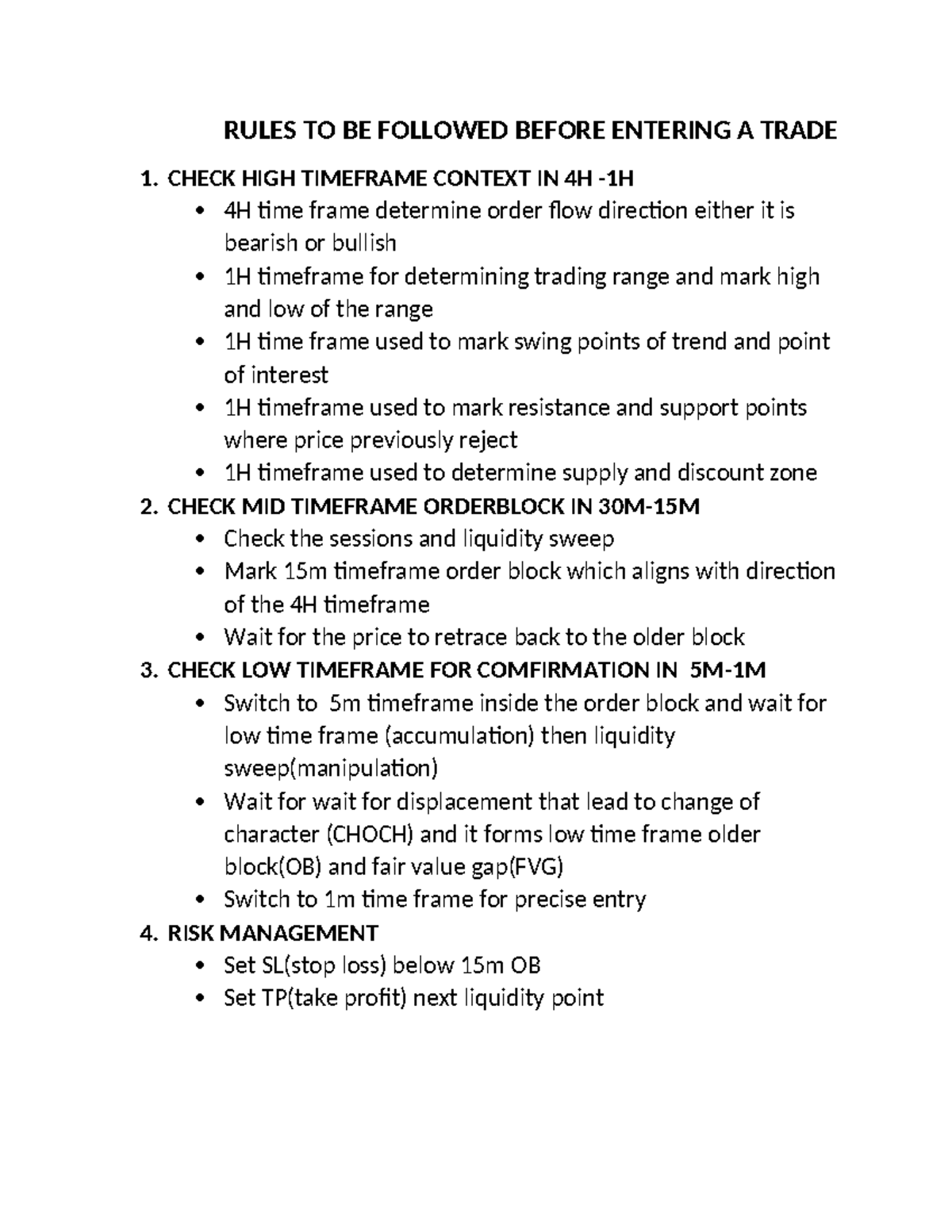 Trading Rules and Strategies: Entry Guidelines and Risk Management ...