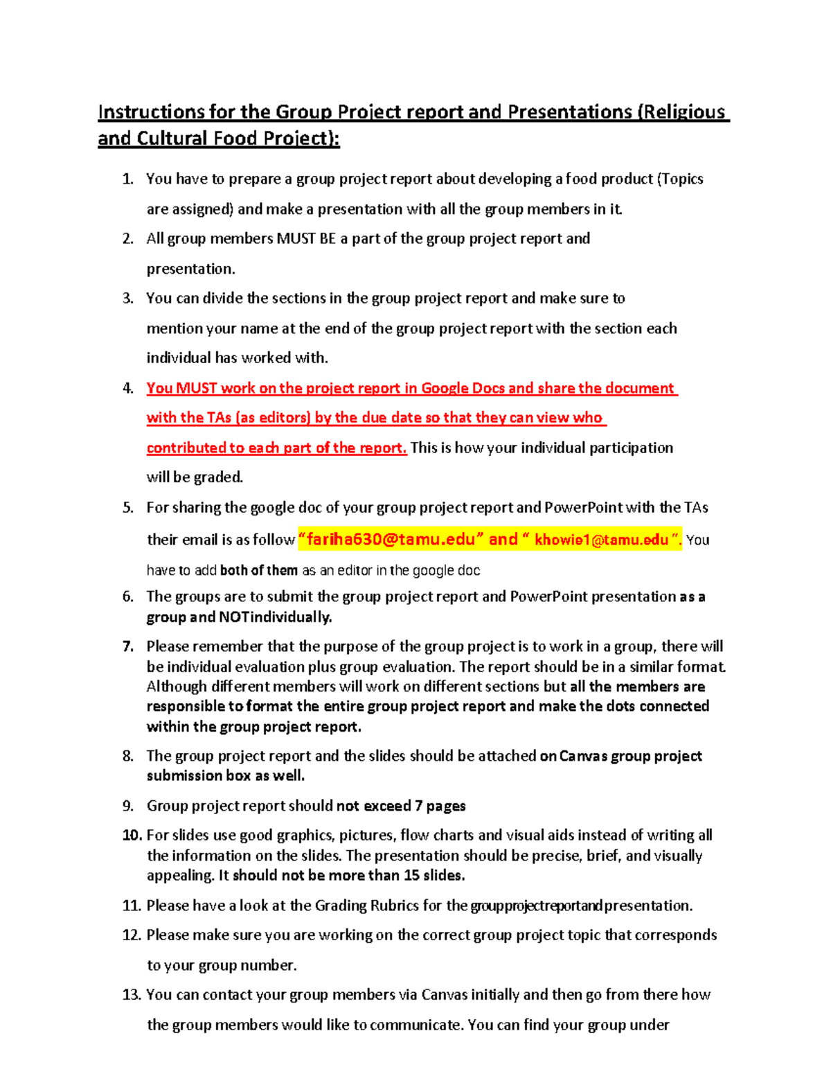 Guidelines for Group Project Presentations (Spring 2022) - Studocu