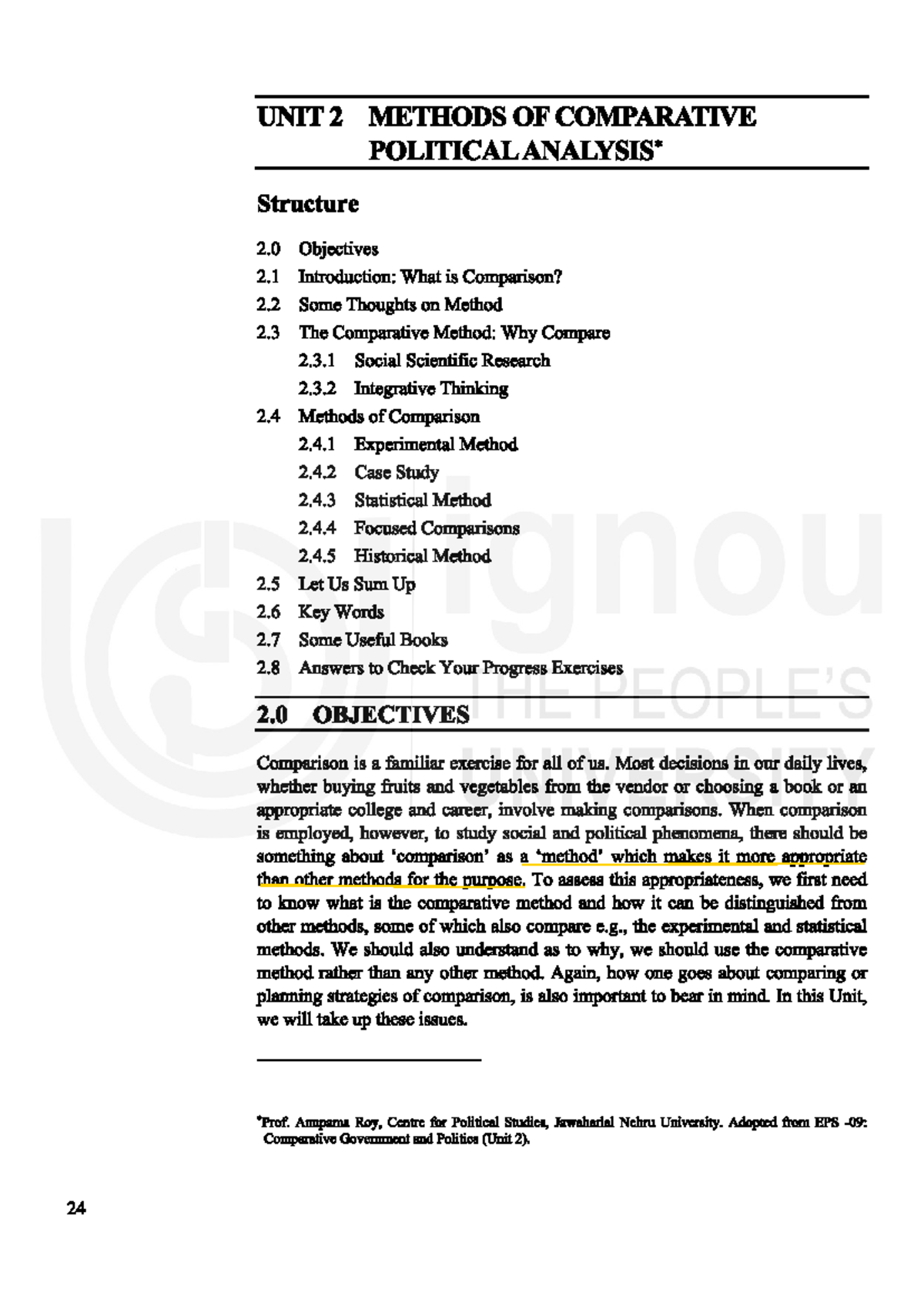 Comparative Political Analysis: Methods and Approaches (EPS) - Studocu