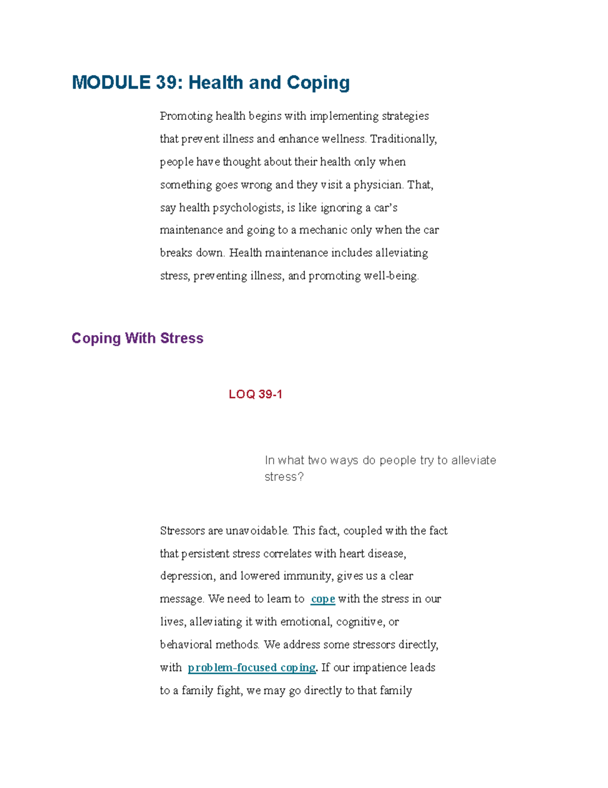 Health and Coping: Strategies for Stress Management and Self-Control ...
