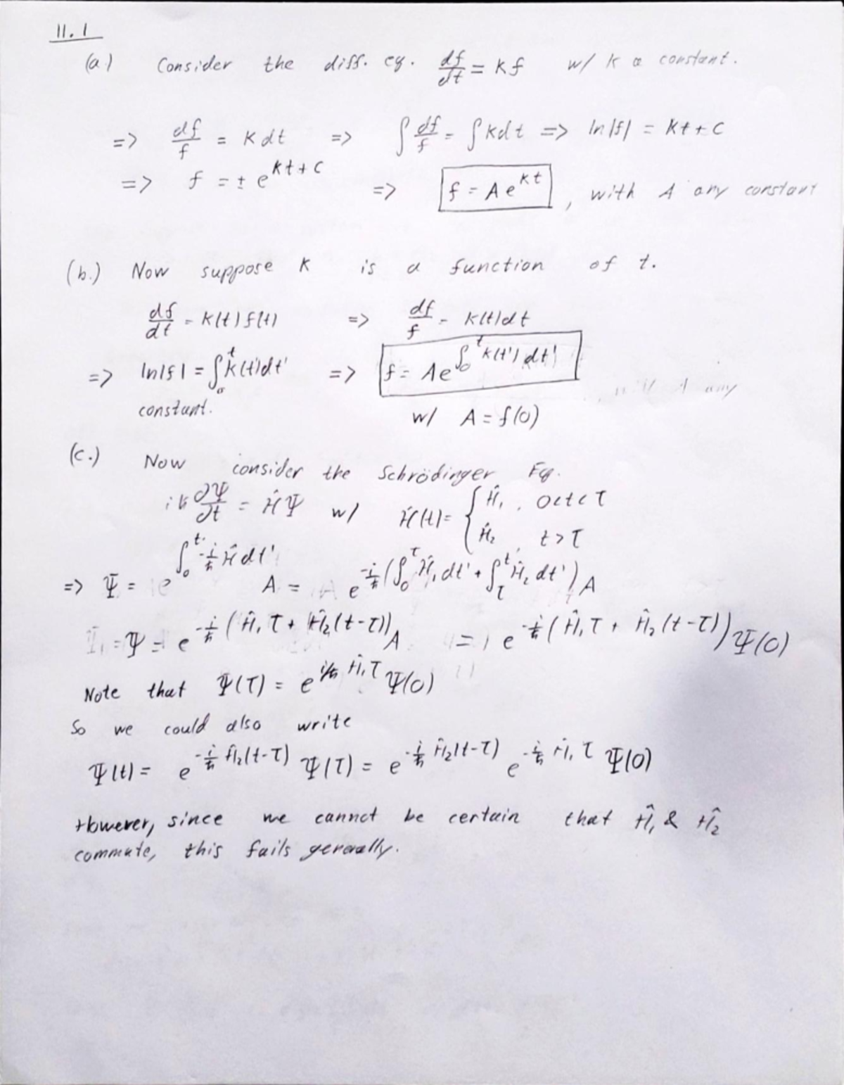 QM HW Solutions for Chapter 11: Griffiths' Differential Equations - Studocu