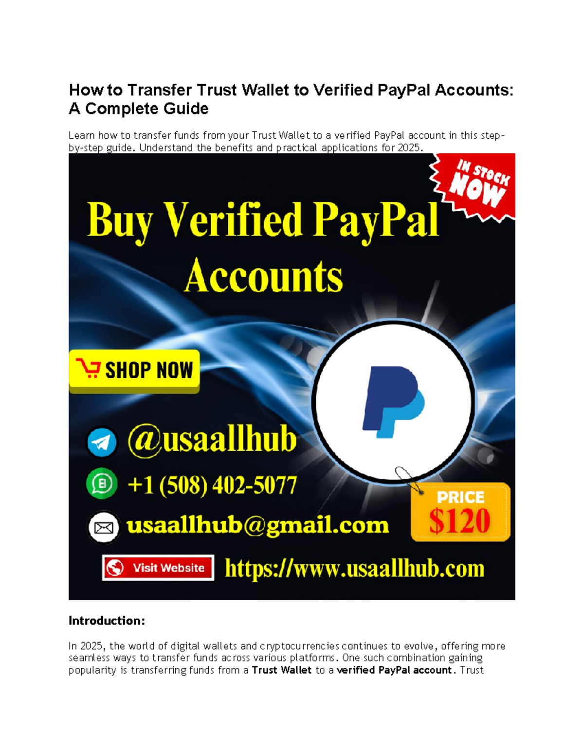 How to Transfer Funds from Trust Wallet to PayPal: A Guide - Studocu