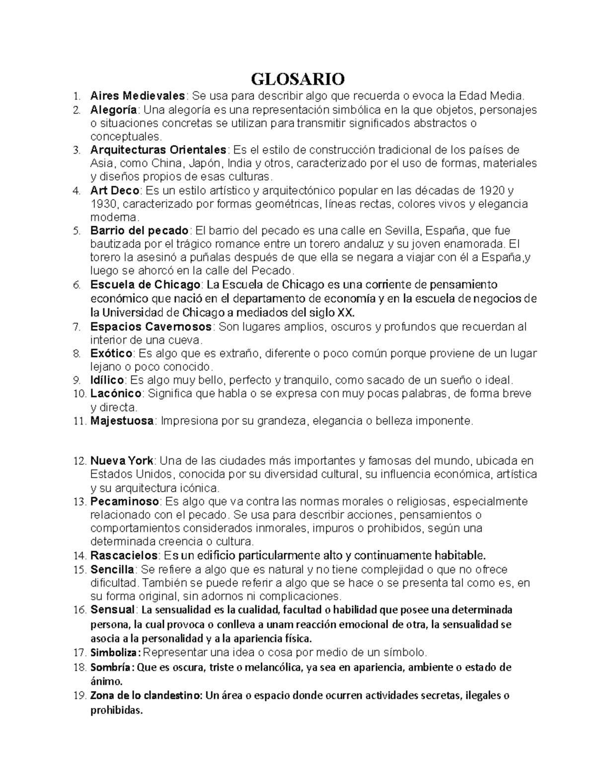 Glosario de Términos Clave en Teoría de la Comunicación - Studocu