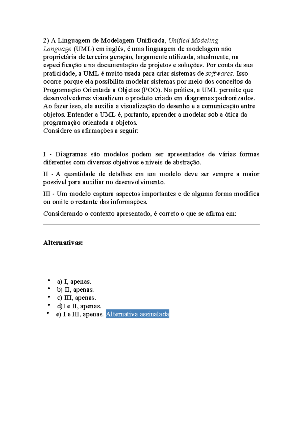 Av1 Analise Orientada a Objetos - pg2 - 2) A Linguagem de Modelagem ...