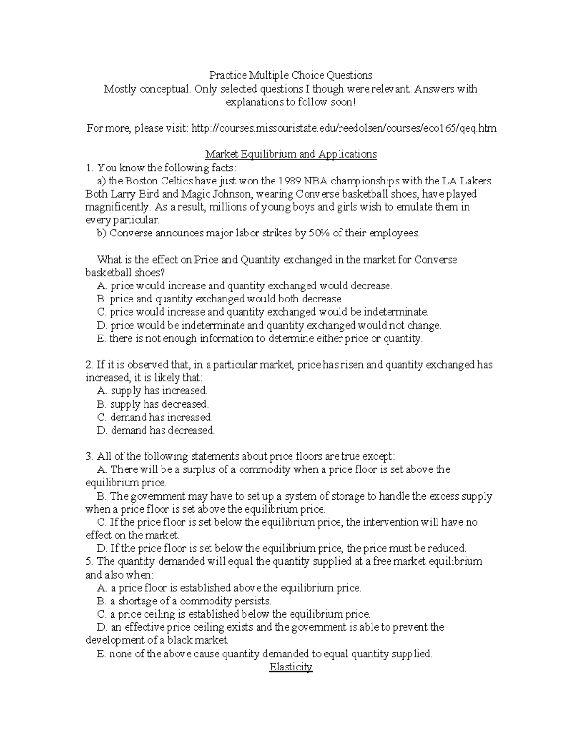 Ecn practice mcq - Practice Multiple Choice Questions Mostly conceptual ...