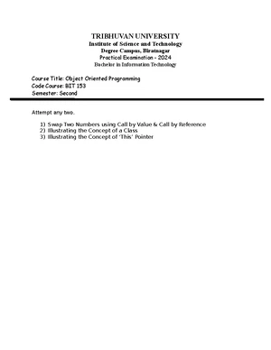 C programming lab report - Bachelor of Information Technology Lab ...