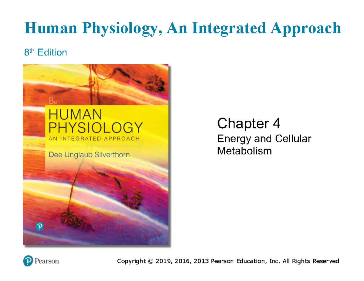 Energy and Cellular Metabolism Overview - Chapter 4 (Human Physiology ...