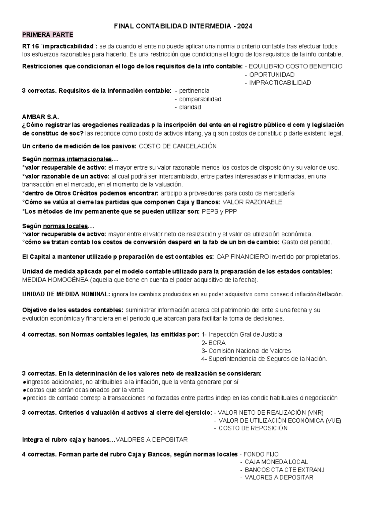 Final Exam Contabilidad Intermedia - Análisis 2024 - Studocu