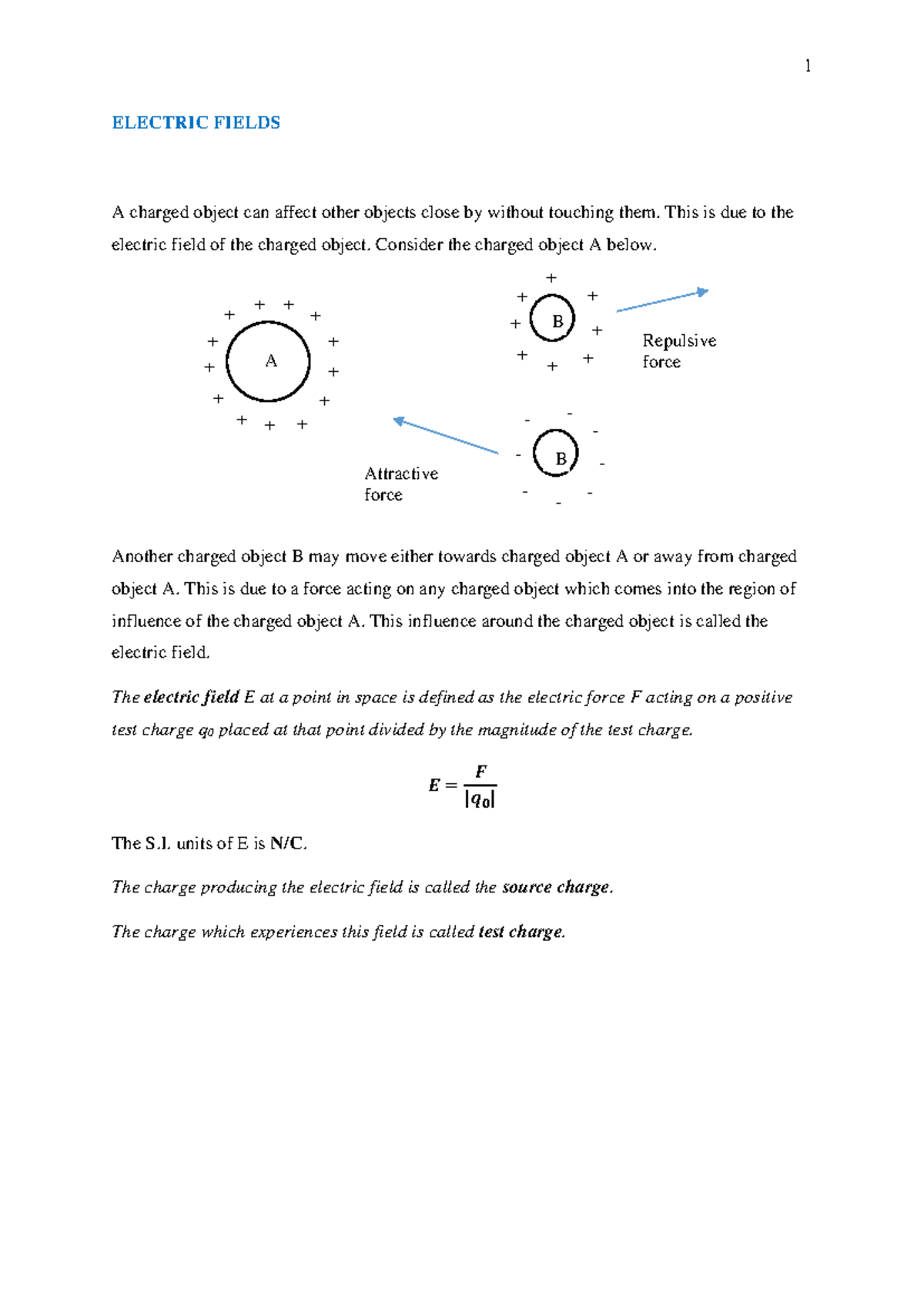 Electric Fields & Charged Particle Motion - MEDC 0502 Final Exam - Studocu
