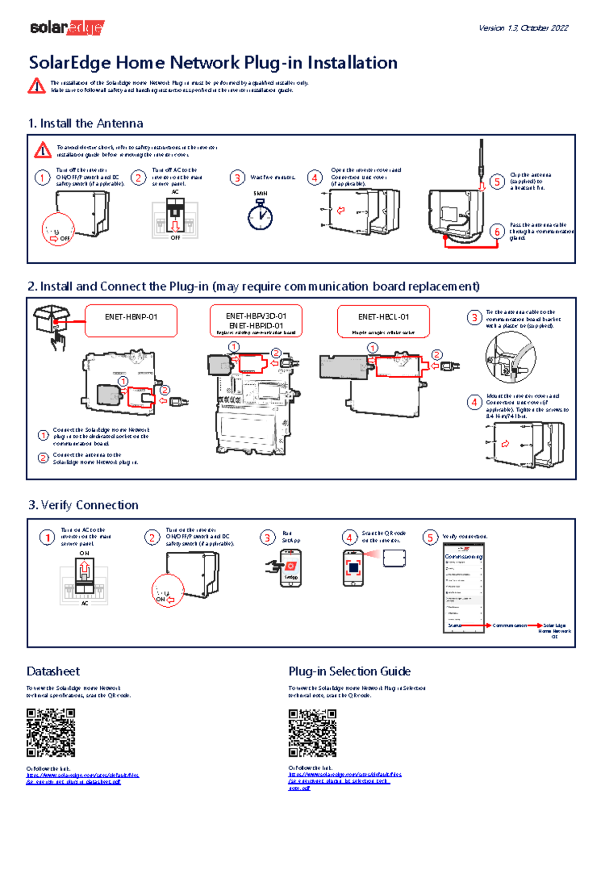 SolarEdge Home Network Plug-in Installation Guide (Version 1.3) - Studocu