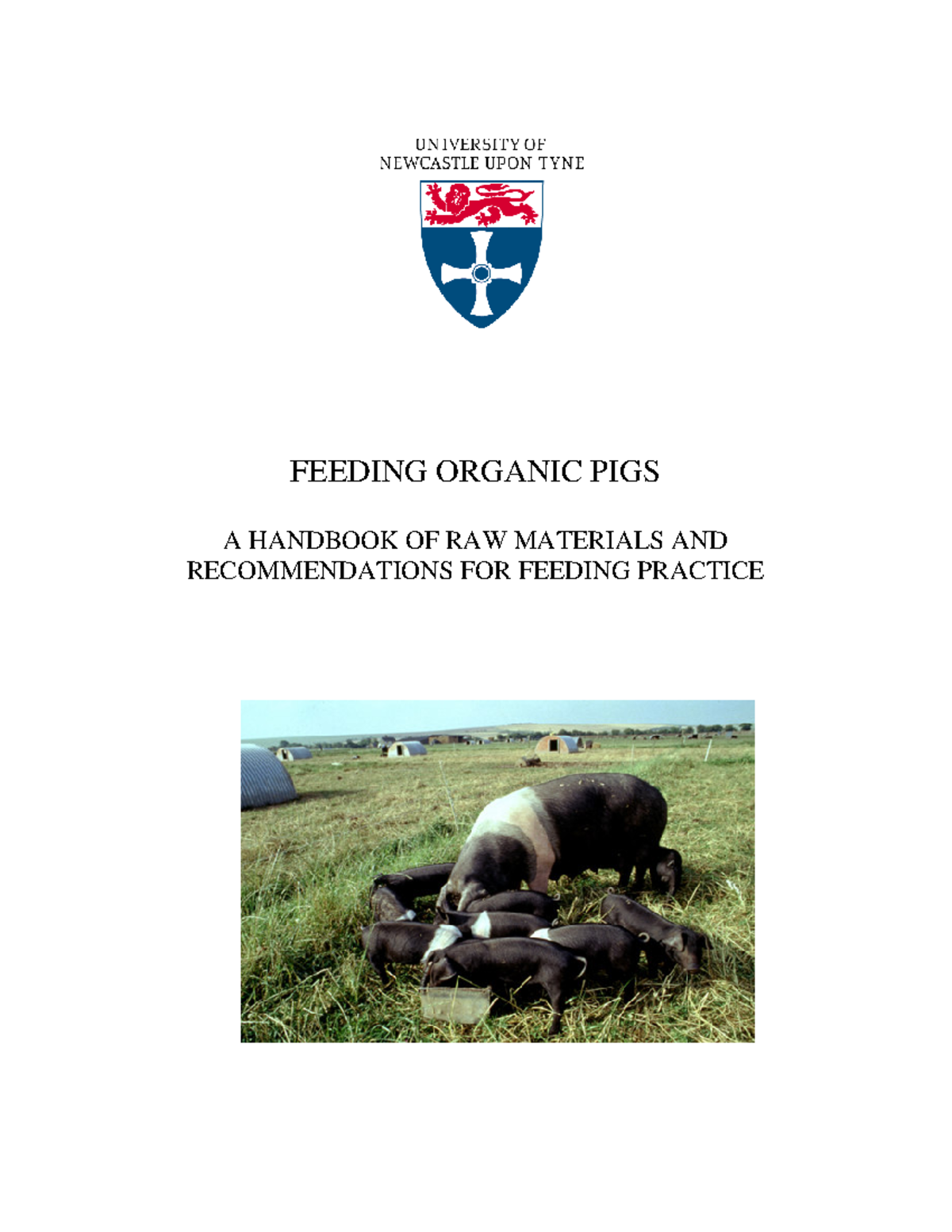 PIG 101: Feeding Organic Pigs - Handbook & Nutritional Guidelines - Studocu