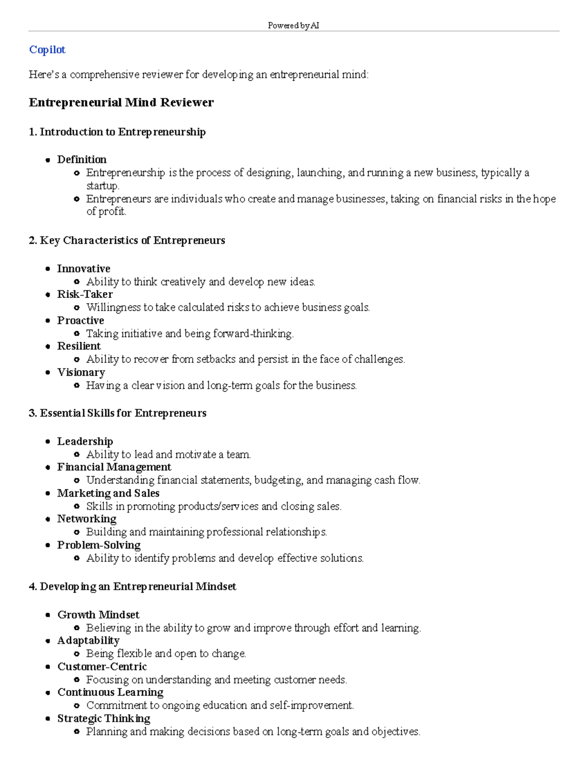 Entrep - Comprehensive Review for Developing Entrepreneurial Mindset ...